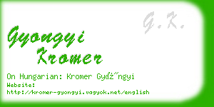 gyongyi kromer business card